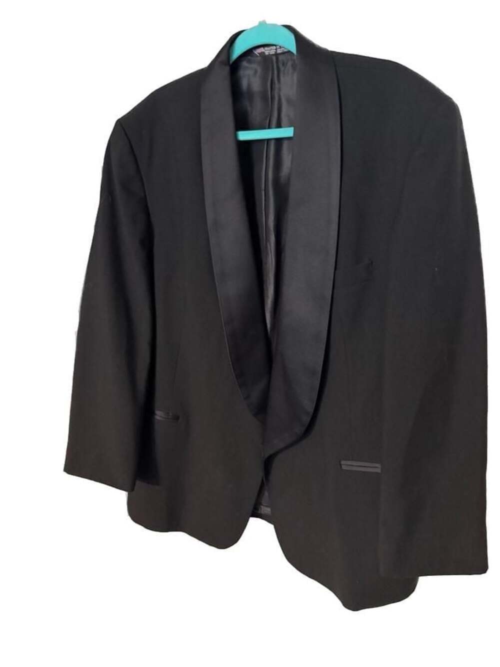 Vintage Men's Black Shawl Collar Tuxedo Jacket Made in USA